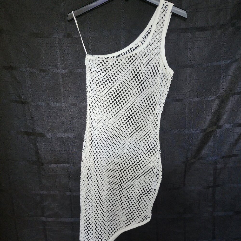 🕊️ Dreamy White Fishnet Asymmetrical Dress: A Must-Have for Your Lingerie Colle